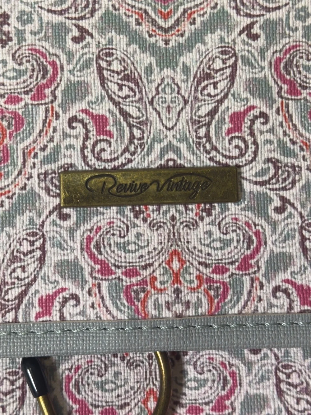 Hanging Cosmetic Toiletry Bag in Pink Paisley